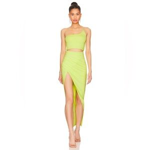 superdown Neon Yellow Lydia Maxi Skirt, Size S